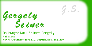 gergely seiner business card